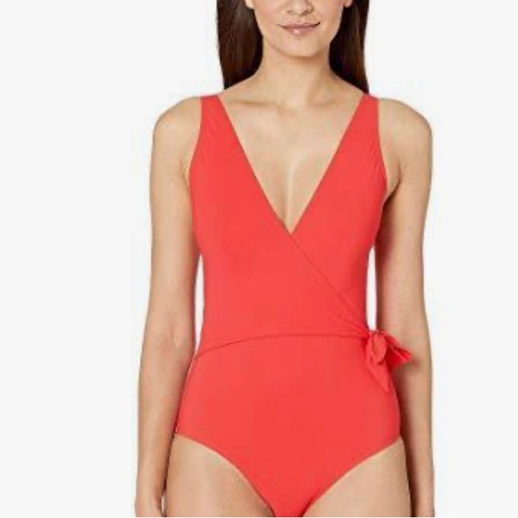 NWT Brand New Red Tory Burch Wrap Swimsuit (S) - Picture 2 of 5